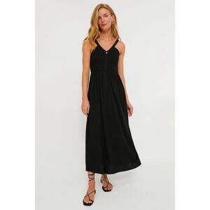 TUCKERNUCK Black Gillian Dress Size M NWT Retail $148 Tuckernuck